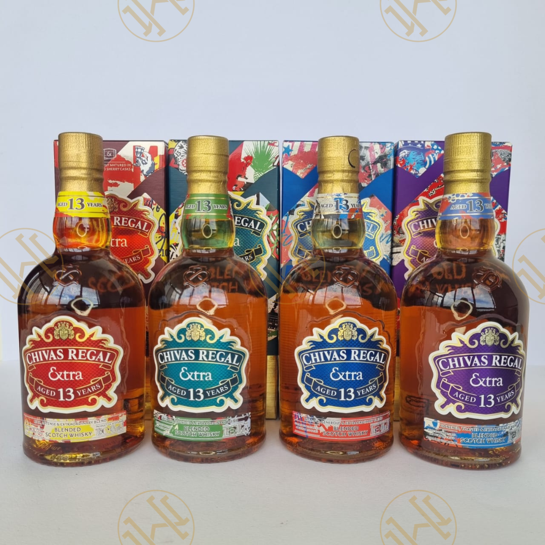 CHIVAS REGAL EXTRA 13Y 70CL SET OF 4 bottles