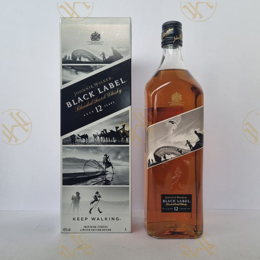 JOHNNIE WALKER BLACK LABEL 12Y INSPIRING STORIES  1L