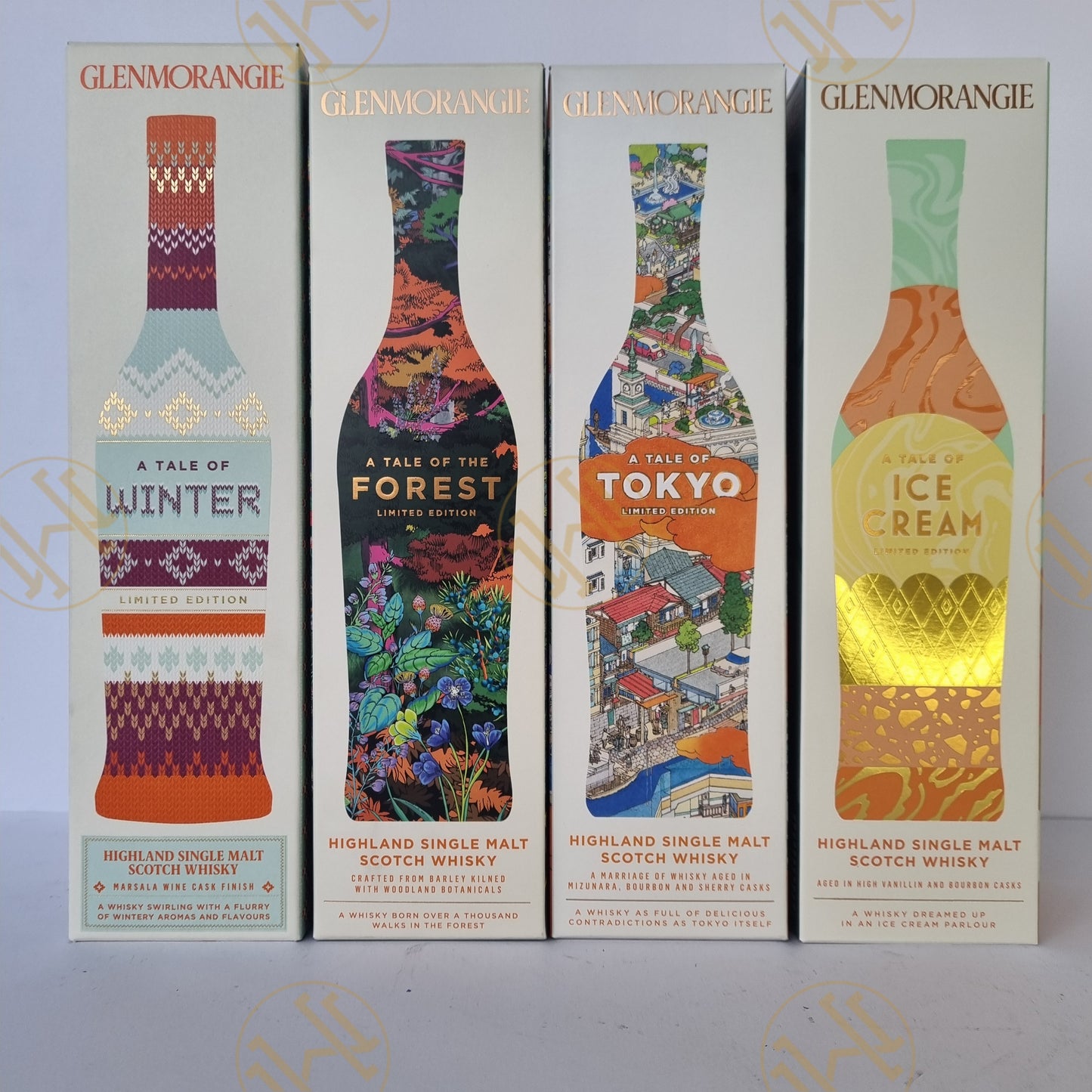 GLENMORANGIE TALE COLLECTION 70CL SET OF 4 BOTTLES