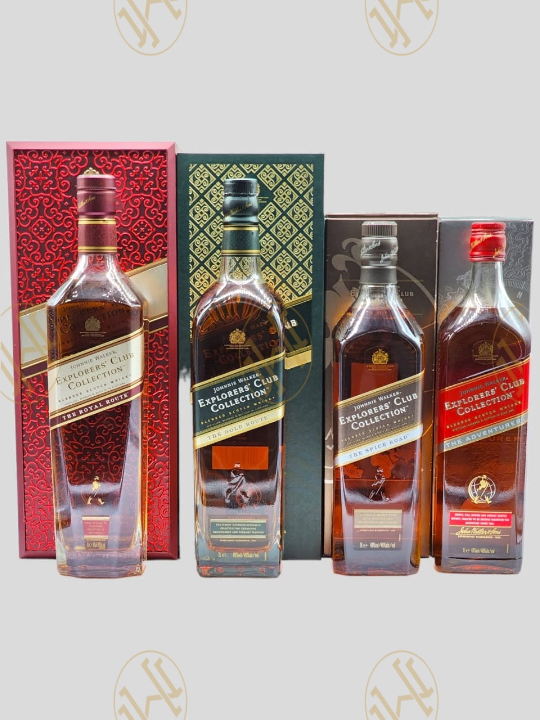 JOHNNIE WALKER BLACK LABEL EXPLORERS COLLECTION 1L SET