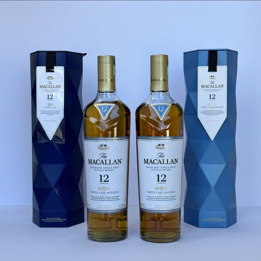 MACALLAN 12 YEAR OLD TRIPLE CASK MATURED DOUBLE 70CL SET