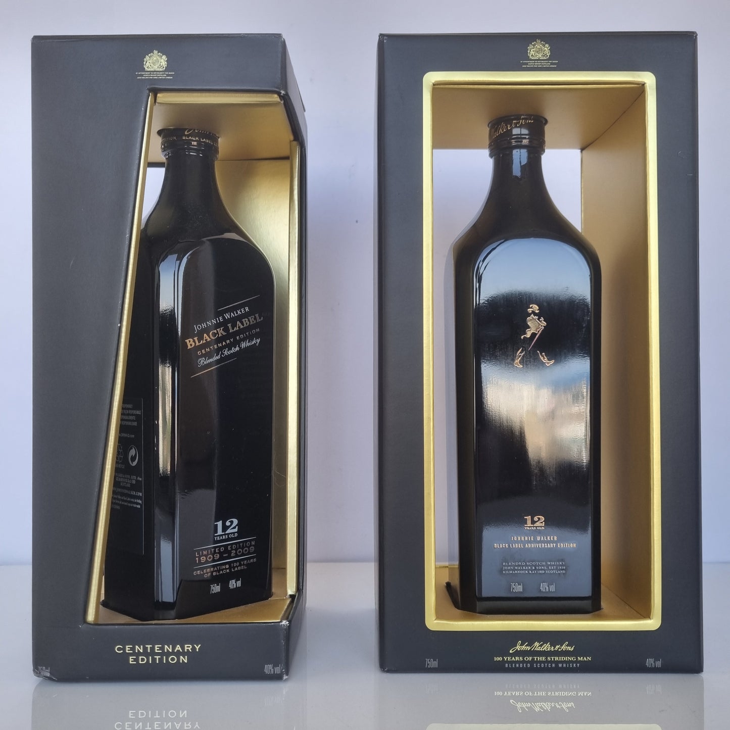 Johnnie Walker Black Label centenary edition  set 2 bottles 75cl