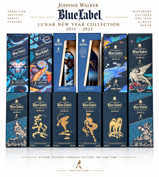 Johnnie Walker Blue Label Chinese years  full set of 12 bottles 75CL